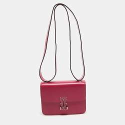 Pre Owned Cartier Fuchsia Leather Nano C De Cartier Shoulder Bag