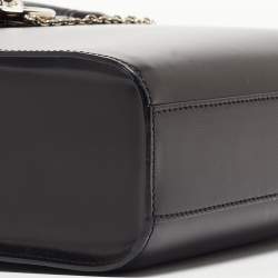 Pre Owned Cartier Black Glossy Leather Panthere Top Handle Bag