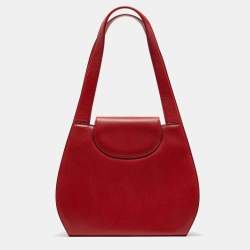 Pre Owned Cartier Red Leather Panthere Shoulder Bag