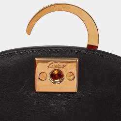 Pre Owned Cartier Red Leather Panthere Shoulder Bag