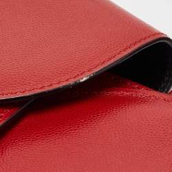 Pre Owned Cartier Red Leather Panthere Shoulder Bag