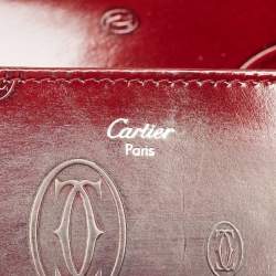 Cartier Burgundy Patent Leather Happy Birthday Continental Wallet