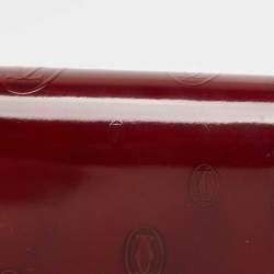 Cartier Burgundy Patent Leather Happy Birthday Continental Wallet