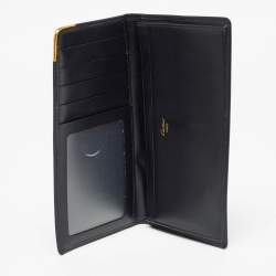 Pre Owned Cartier Navy Blue Leather Must de Cartier Bifold Long Wallet