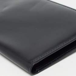 Pre Owned Cartier Navy Blue Leather Must de Cartier Bifold Long Wallet