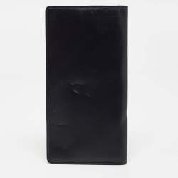 Pre Owned Cartier Navy Blue Leather Must de Cartier Bifold Long Wallet