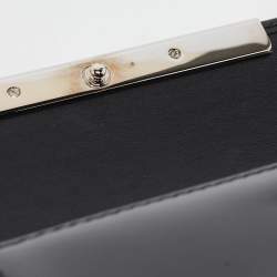 Cartier Black Glossy Leather Panthere Art Deco Trifold Wallet