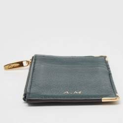 Cartier Green Leather Must de Cartier Zip Card Holder