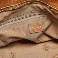 Pre Owned Cartier Brown Leather Small Marcello De Cartier Tote