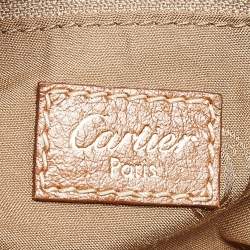 Pre Owned Cartier Brown Leather Small Marcello De Cartier Tote