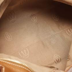 Pre Owned Cartier Brown Leather Small Marcello De Cartier Tote