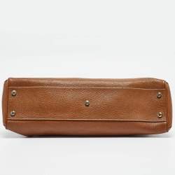 Pre Owned Cartier Brown Leather Small Marcello De Cartier Tote