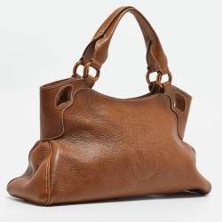 Pre Owned Cartier Brown Leather Small Marcello De Cartier Tote