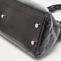 Pre Owned Cartier Black Patent Leather Small Marcello De Cartier Tote