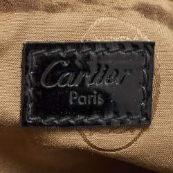 Pre Owned Cartier Black Patent Leather Small Marcello De Cartier Tote