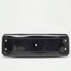 Pre Owned Cartier Black Patent Leather Small Marcello De Cartier Tote
