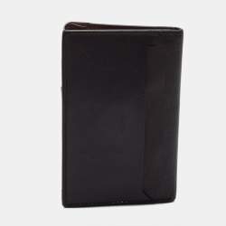Pre Owned Cartier Black Leather Must De Cartier Card Case