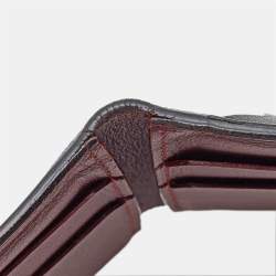 Pre Owned Cartier Black Leather Must De Cartier Card Case