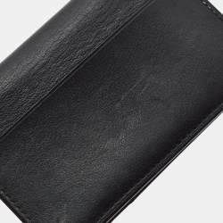 Pre Owned Cartier Black Leather Must De Cartier Card Case