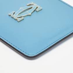Cartier Light Blue Leather C De Cartier Card Holder