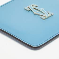 Cartier Light Blue Leather C De Cartier Card Holder