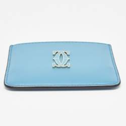 Cartier Light Blue Leather C De Cartier Card Holder