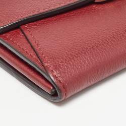 Cartier Dark Red Leather C De Cartier Wallet