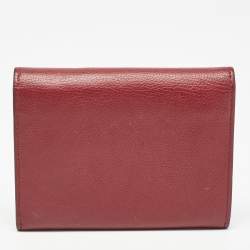 Cartier Dark Red Leather C De Cartier Wallet