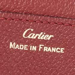 Cartier Dark Red Leather C De Cartier Wallet