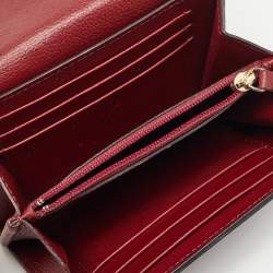 Cartier Dark Red Leather C De Cartier Wallet