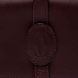 مملوكة مسبقًا جراب مجوهرات كارتييه جلد بني محمر