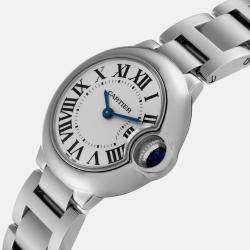 Cartier Ballon Bleu Silver Dial Quartz Steel Ladies Watch  28.0 mm