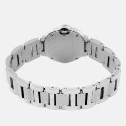 Cartier Ballon Bleu Silver Dial Quartz Steel Ladies Watch  28.0 mm