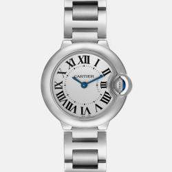 Cartier Ballon Bleu Silver Dial Quartz Steel Ladies Watch  28.0 mm