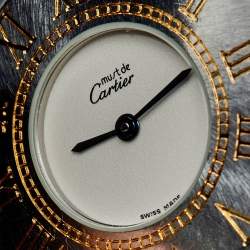 مملوكة مسبقًا Cartier White Stainless Steel Must De Cartier Women's Wristwatch 31 mm