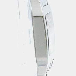 Cartier Silver Stainless Steel Santos Demoiselle W25065Z5 Quartz Women's Wristwatch 26 mm