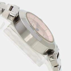 Cartier Pink Stainless Steel Miss Pasha W3140008 Quartz Women's Wristwatch 27 mm