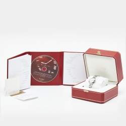 Pre Owned Cartier Silver Stainless Steel Ballon Bleu W69010Z4 Women's Wristwatch 28 mm