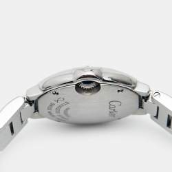 Pre Owned Cartier Silver Stainless Steel Ballon Bleu W69010Z4 Women's Wristwatch 28 mm