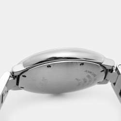 Pre Owned Cartier Silver Diamond Stainless Steel Ballon Bleu WE902075 Women's Wristwatch 36 mm