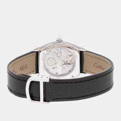 Cartier Silver 18k White Gold Tortue WA507231 Manual Winding Women's Wristwatch 28 mm