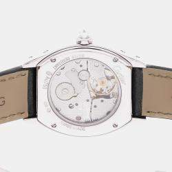 Cartier Silver 18k White Gold Tortue WA507231 Manual Winding Women's Wristwatch 28 mm