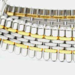 Pre Owned Cartier Silver Gold Plated Stainless Steel Must Quartz Women's Wristwatch 28 mm