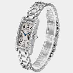 Cartier Tank Americaine White Gold Diamond Ladies Watch 19.0 mm