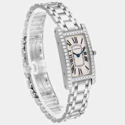 Cartier Tank Americaine White Gold Diamond Ladies Watch 19.0 mm