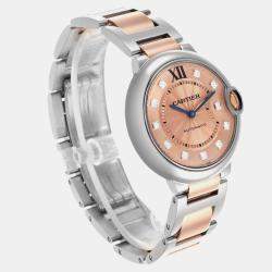 Cartier Ballon Bleu Steel Rose Gold Diamond Ladies Watch WE902054 36 mm