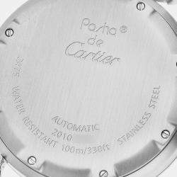 Cartier Pink Stainless Steel Pasha W31058M7 Automatic Women's Wristwatch 35 mm