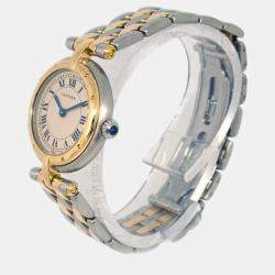 Cartier 18K Yellow Gold Stainless Steel Panthere Vendome SM Watch 24 mm