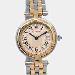 Cartier 18K Yellow Gold Stainless Steel Panthere Vendome SM Watch 24 mm