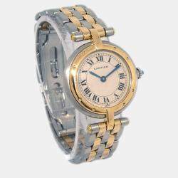 Cartier 18K Yellow Gold Stainless Steel Panthere Vendome SM Watch 24 mm